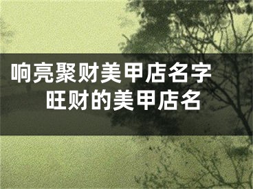 响亮聚财美甲店名字 旺财的美甲店名