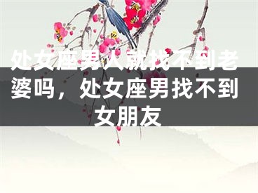 处女座男人就找不到老婆吗，处女座男找不到女朋友