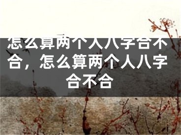 怎么算两个人八字合不合,怎么算两个人八字合不合