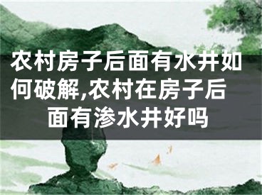 农村房子后面有水井如何破解,农村在房子后面有渗水井好吗