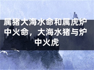 属猪大海水命和属虎炉中火命，大海水猪与炉中火虎
