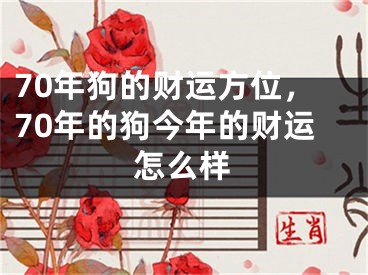 70年狗的财运方位,70年的狗今年的财运怎么样
