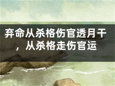 弃命从杀格伤官透月干,从杀格走伤官运