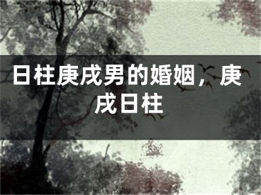 日柱庚戌男的婚姻,庚戌日柱
