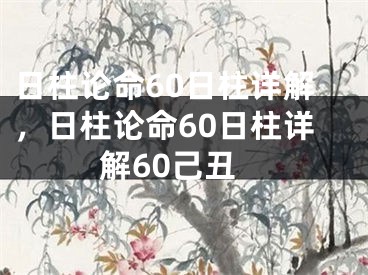 日柱论命60日柱详解,日柱论命60日柱详解60己丑