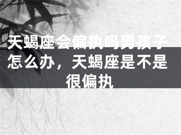 天蝎座会偏执吗男孩子怎么办,天蝎座是不是很偏执