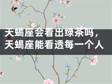 天蝎座会看出绿茶吗,天蝎座能看透每一个人