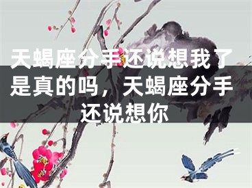 天蝎座分手还说想我了是真的吗,天蝎座分手还说想你