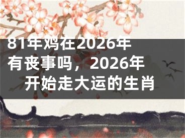 81年鸡在2026年有丧事吗，2026年开始走大运的生肖