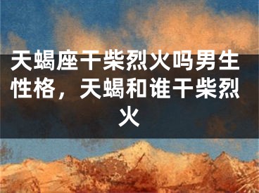 天蝎座干柴烈火吗男生性格，天蝎和谁干柴烈火