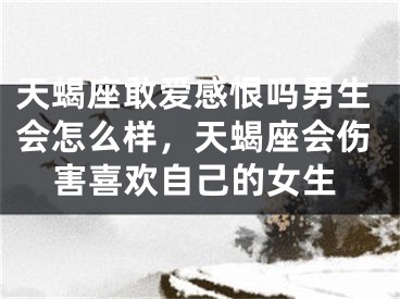 天蝎座敢爱感恨吗男生会怎么样，天蝎座会伤害喜欢自己的女生