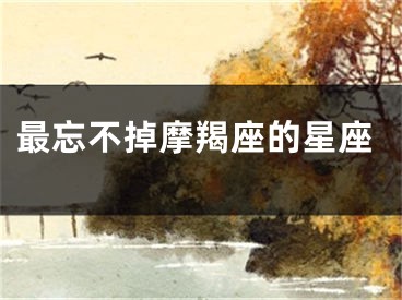 最忘不掉摩羯座的星座