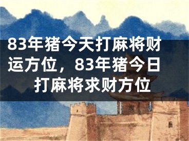 83年猪今天打麻将财运方位，83年猪今日打麻将求财方位