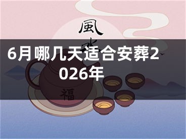 6月哪几天适合安葬2026年