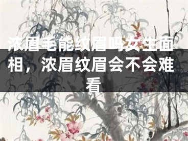 浓眉毛能纹眉吗女生面相，浓眉纹眉会不会难看