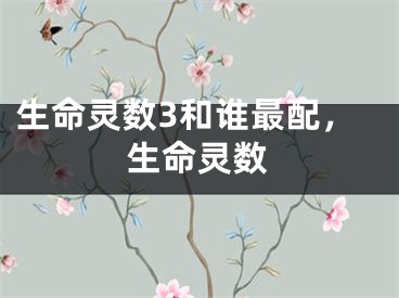 生命灵数3和谁最配，生命灵数