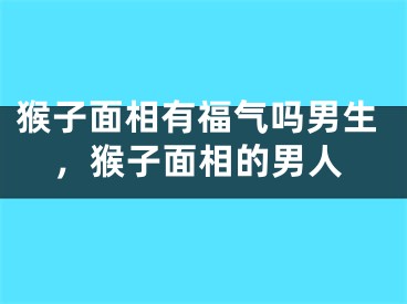 猴子面相有福气吗男生,猴子面相的男人