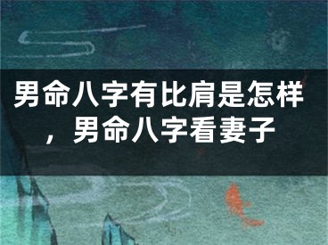 男命八字有比肩是怎样,男命八字看妻子
