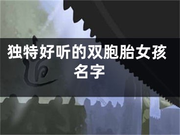 独特好听的双胞胎女孩名字