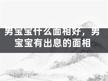 男宝宝什么面相好，男宝宝有出息的面相