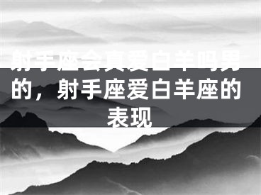射手座会真爱白羊吗男的,射手座爱白羊座的表现
