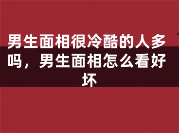 男生面相很冷酷的人多吗，男生面相怎么看好坏
