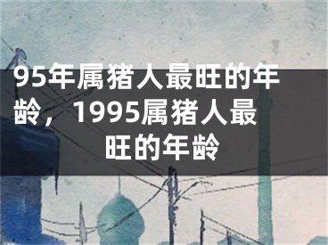 95年属猪人最旺的年龄，1995属猪人最旺的年龄