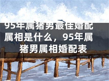 95年属猪男最佳婚配属相是什么，95年属猪男属相婚配表