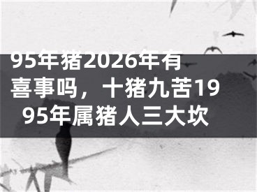 95年猪2026年有喜事吗，十猪九苦1995年属猪人三大坎