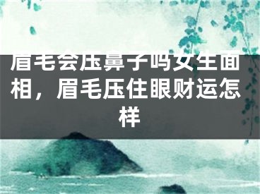眉毛会压鼻子吗女生面相，眉毛压住眼财运怎样