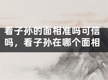 看子孙的面相准吗可信吗,看子孙在哪个面相