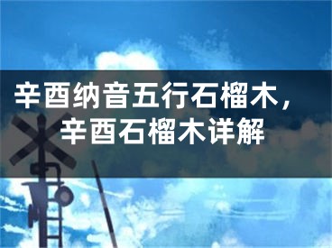 辛酉纳音五行石榴木，辛酉石榴木详解