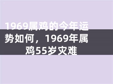 1969属鸡的今年运势如何,1969年属鸡55岁灾难