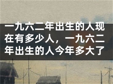 一九六二年出生的人现在有多少人,一九六二年出生的人今年多大了