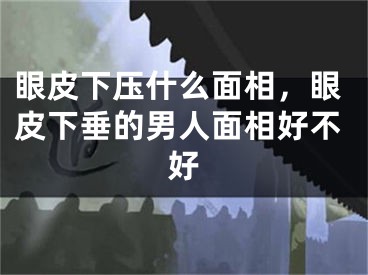 眼皮下压什么面相,眼皮下垂的男人面相好不好