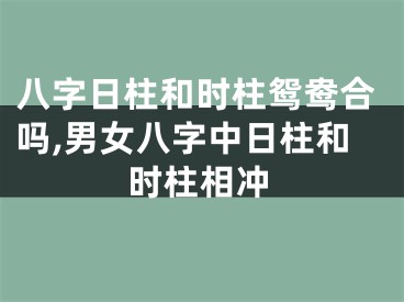 八字日柱和时柱鸳鸯合吗,男女八字中日柱和时柱相冲