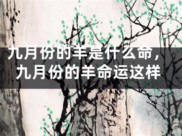 九月份的羊是什么命，九月份的羊命运这样
