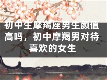 初中生摩羯座男生颜值高吗,初中摩羯男对待喜欢的女生