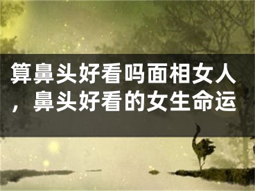 算鼻头好看吗面相女人，鼻头好看的女生命运