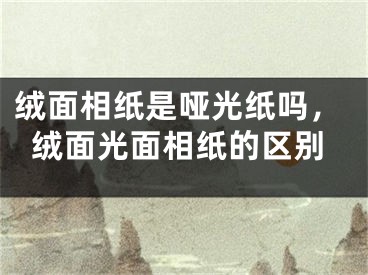 绒面相纸是哑光纸吗，绒面光面相纸的区别