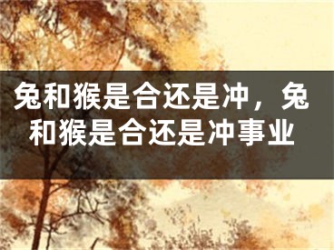 兔和猴是合还是冲，兔和猴是合还是冲事业