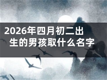 2026年四月初二出生的男孩取什么名字