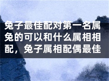 兔子最佳配对第一名属兔的可以和什么属相相配,兔子属相配偶最佳