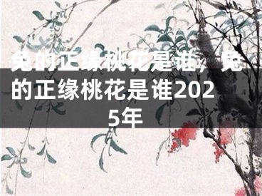 兔的正缘桃花是谁，兔的正缘桃花是谁2025年