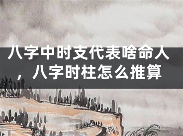 八字中时支代表啥命人，八字时柱怎么推算