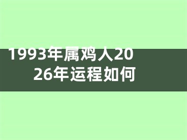 1993年属鸡人2026年运程如何