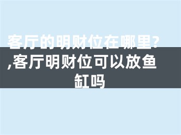 客厅的明财位在哪里?,客厅明财位可以放鱼缸吗