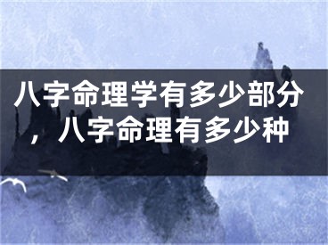 八字命理学有多少部分,八字命理有多少种