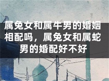 属兔女和属牛男的婚姻相配吗,属兔女和属蛇男的婚配好不好