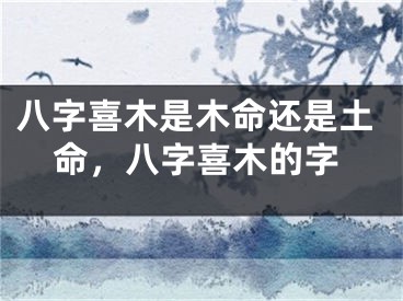 八字喜木是木命还是土命,八字喜木的字